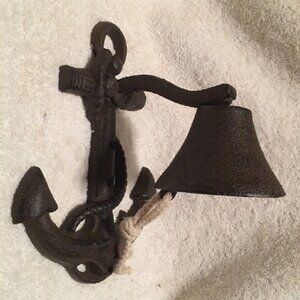 Boat Anchor Cast Iron Wall Mount Anchor Bell Nautical Décor 04002